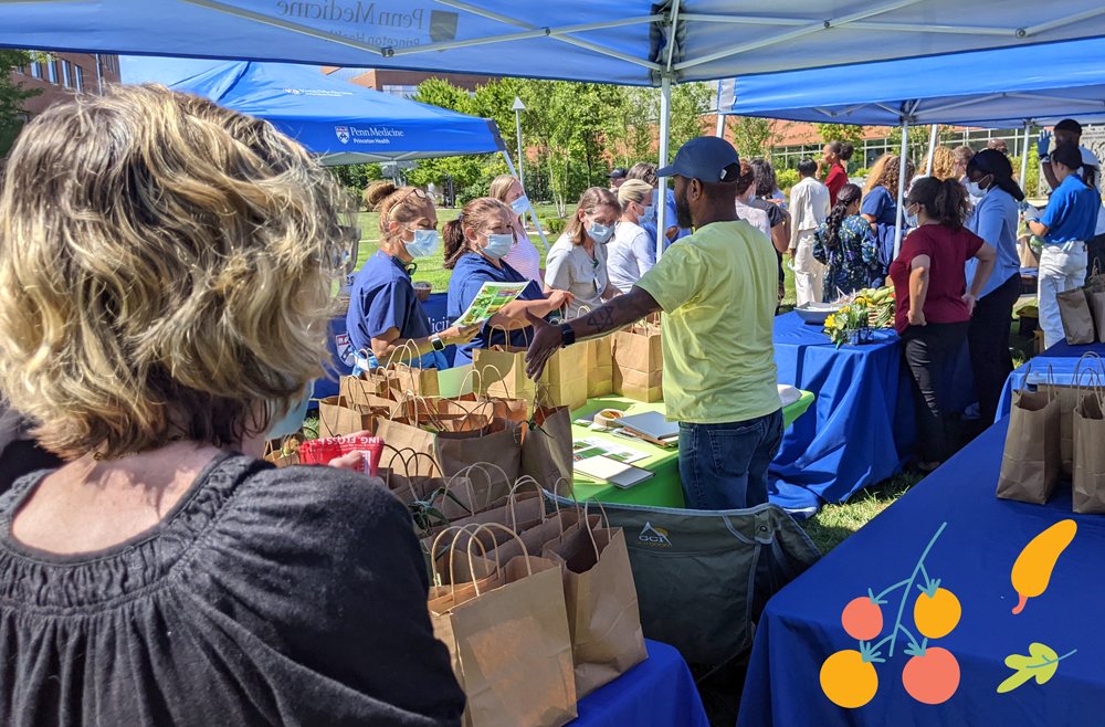 Penn Medicine Princeton Health held a pop-up farmers’ market for staff members on August 31, 2022 at Princeton Medical Center.
